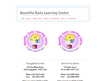 Tablet Screenshot of bountifulearlylearning.com